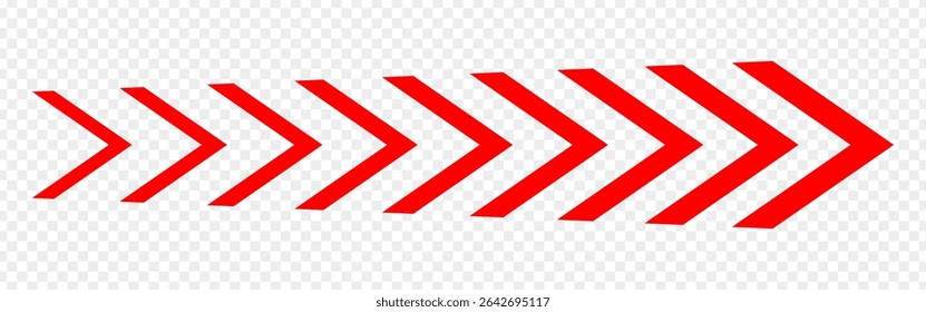 Vector illustration of red arrow isolated on transparent background - Powered by Shutterstock - Get 15% off with code: PIKWIZARD15