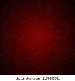Vector illustration red background with dynamic waves with dust for design