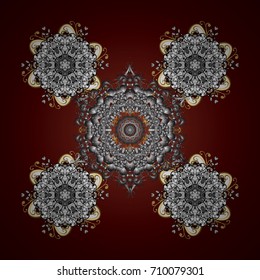 Vector illustration. A red background with snowflakes. Vector christmas abstract colorful background with cute snowflake.