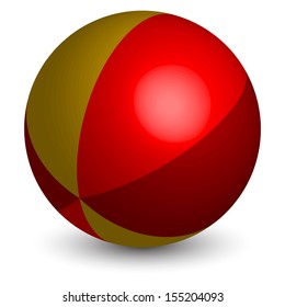 vector illustration of red ball 
