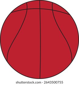 vector illustration of a red ball, vector illustration of a basket ball