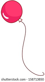 Vektorgrafik eines roten Ballons