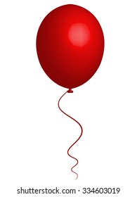 Vector illustration of red balloon