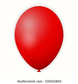 Vector illustration of red balloon. Place for your text or ads.