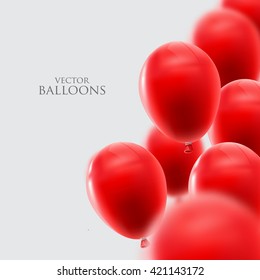 Vector illustration of red balloons