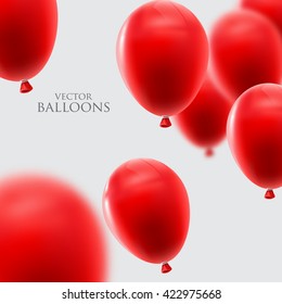 Vector illustration of red balloons