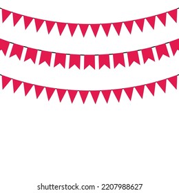 vector illustration of red banner banners isolated on white background for party, holiday or carnival