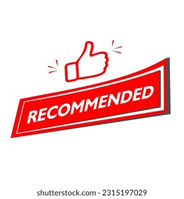  vector illustration, red banner recommended with thumbs up