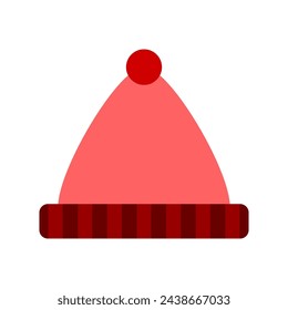 Vector illustration of a red beanie.