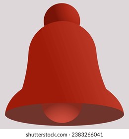 vector illustration of A Red Bell refers to an image or illustration of a red bell with an additional smaller bell attached to it. This asset is suitable for holiday-themed designs, ringing in celeb