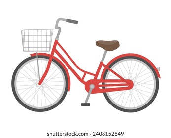 Vector illustration of red bicycle