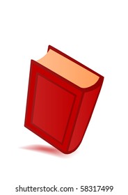 Vector illustration the red big book