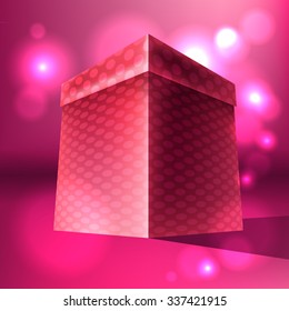 Vector illustration of a red big gift box.