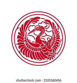  ilustración vectorial del concepto de ave roja