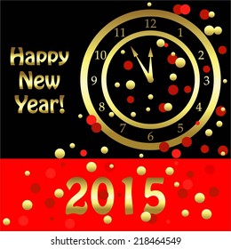 Vector illustration of Red - black background. 2015