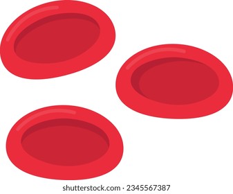 Vector illustration of red blood cells. Blood cells.