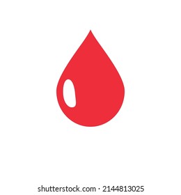 vector illustration of red blood drop template icon.