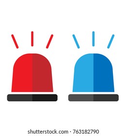 Vector Illustration Red Blue Alarm Signal Stock Vector (Royalty Free ...