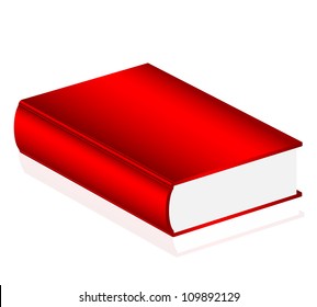 Vector illustration of red book