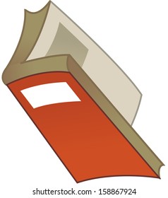 Vector illustration of red book