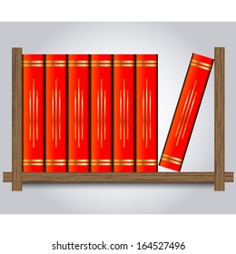 Vector illustration of Red books