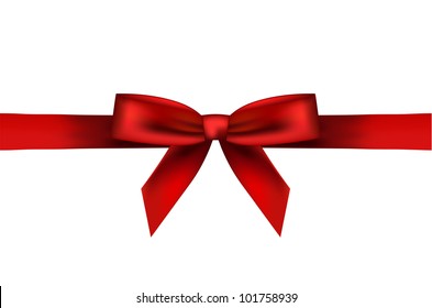 Vector illustration of red bow