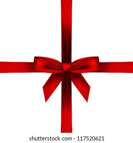 Vector illustration of red bow