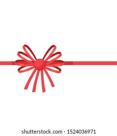 vector illustration with red bow