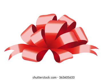 Vector illustration of red bow.