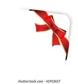 Vector illustration - red bow