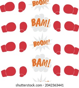 Vector illustration of red boxing gloves on a white background, for wallpaper cover interior print