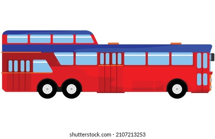 vector illustration of red bus vehicle