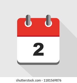 vector illustration of red calendar 2 icon EPS10