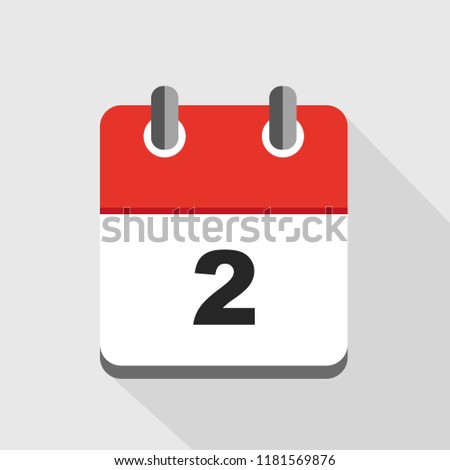 vector illustration of red calendar 2 icon EPS10