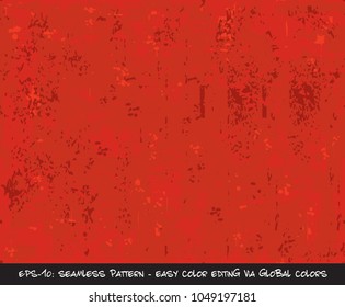 Vector illustration of Red Camouflage Seamless Pattern. The file contains the pattern design and the pattern swatch. Easy color editing via Global Color