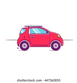 camión rojo de la ilustración del vector 