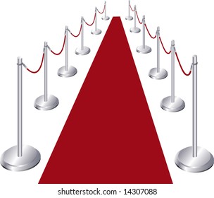  Vector illustration of red carpet entrance