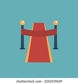 
Icono vectorial de alfombra roja para festivales de cine.