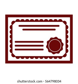 Vector Illustration with Red Certificate Icon
