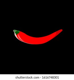 vector illustration of a red chili