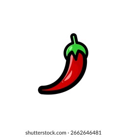 Vector illustration of red chili icon