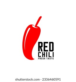 vector illustration of red chili logo, restaurant logo, market, shop	