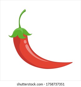 Vector illustration of red chili peppers on a white background.