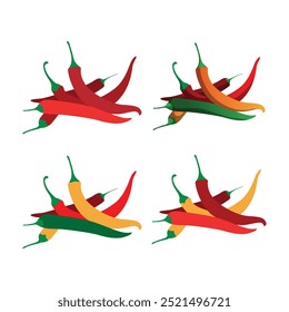 Vector Illustration of Red Chili Peppers