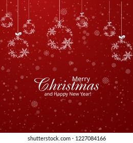 Vector illustration of red Christmas background .eps10