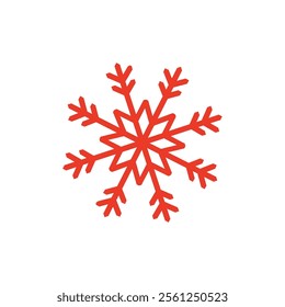 Vector illustration of red Christmas cap with white fur ball
