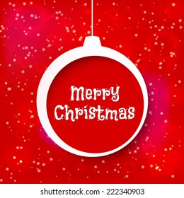 Vector illustration. Red Christmas card.