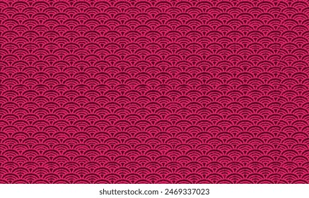 Ilustración vectorial de patrón de motivo de círculo rojo.