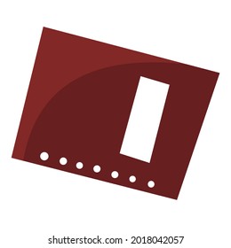 Vector illustration of red color book