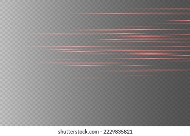 Vector illustration in red color. light effect. Abstract laser beams of light. Chaotic neon rays of light